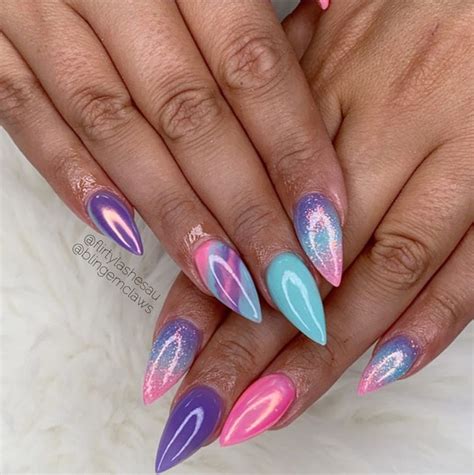 nail designs multi color